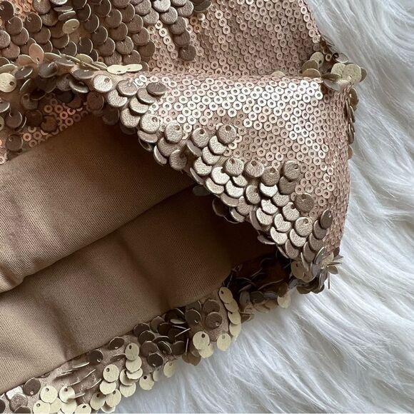 Black Swan Gold Sequined Cocktail Dress M - Picture 4 of 8